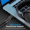 USB External Stereo Sound Adapter for Windows and Mac, Plug and Play No Drivers Needed