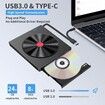 External CD/DVD Drive, 6 IN 1 USB 3.0 Dvd Player for Laptop, Compatible with Laptop Desktop PC MacBook Windows Mac Linux OS