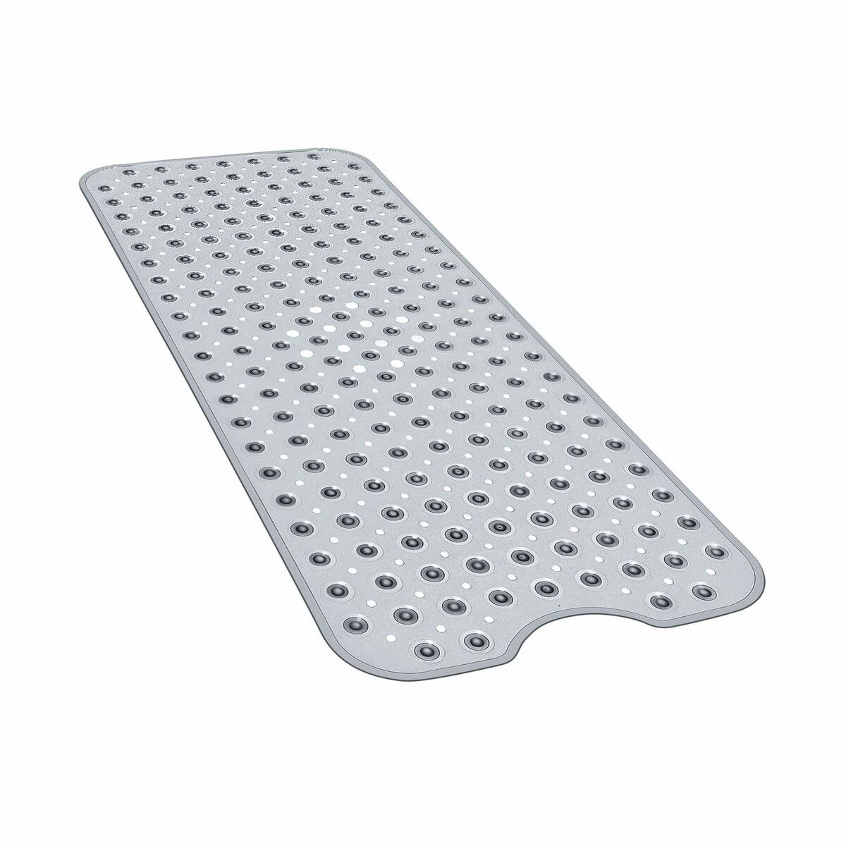 Bath Tub Shower Safety Mat 40 x 16 Inch Non-Slip and Extra Large,Bathtub Mat with Suction Cups,Machine Washable Bathroom Mats with Drain Holes,Crey