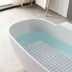 Bath Tub Shower Safety Mat 40 x 16 Inch Non-Slip and Extra Large,Bathtub Mat with Suction Cups,Machine Washable Bathroom Mats with Drain Holes,Crey