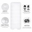 Bath Tub Shower Safety Mat 40 x 16 Inch Non-Slip and Extra Large,Bathtub Mat with Suction Cups,Machine Washable Bathroom Mats with Drain Holes,Clear