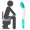 Toilet Aids Tools,Long Reach Comfort Wipe,Extends Your Reach Over 15In Grips Toilet Paper or Pre-Moistened Wipes