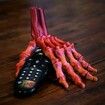 Red 3D Printed Skeleton Hand Realistic Movable Halloween Finger Bones for Party Decorations Gift