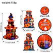 Set of 2 Halloween Pumpkin Themed 3 Tier Cupcake Stands Multi-Tier 3D Paper DIY Dessert Towers for Parties Weddings and Events