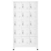 Locker Cabinet Light Grey 90x40x180 cm Steel