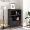 Highboard Black 68x39x101.5 cm Cold-rolled Steel