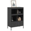 Highboard Black 68x39x101.5 cm Cold-rolled Steel