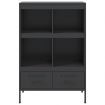 Highboard Black 68x39x101.5 cm Cold-rolled Steel
