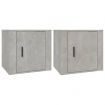 Bedside Cabinets 2 pcs Concrete Grey 50x39x47 cm