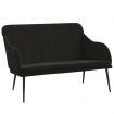 Bench Black 110x76x80 cm Velvet