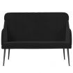 Bench Black 110x76x80 cm Velvet