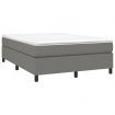 Box Spring Bed with Mattress Dark Grey 153x203 cm Queen Size Fabric