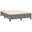 Box Spring Bed with Mattress Dark Grey 153x203 cm Queen Size Fabric