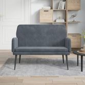 Bench Dark Grey 108x79x79 cm Velvet