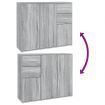 Sideboard Grey Sonoma 91x29.5x75 cm Engineered Wood