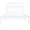 Metal Bed Frame with Headboard White 106x203 cm King Single Size