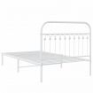 Metal Bed Frame with Headboard White 106x203 cm King Single Size