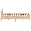 Bed Frame with Headboard 150x200 cm Solid Wood Pine