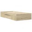 Bed Frame Sonoma Oak 90x190 cm Engineered Wood