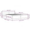 Bed Frame with Drawers White 153x203 cm Queen Size