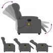 Massage Recliner Chair Dark Grey Fabric