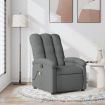 Massage Recliner Chair Dark Grey Fabric