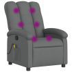 Massage Recliner Chair Dark Grey Fabric