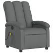 Massage Recliner Chair Dark Grey Fabric