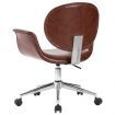 Swivel Dining Chairs 2 pcs Brown Faux Leather