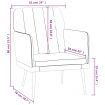 Armchair Black 61x78x80 cm Faux Leather