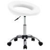 Swivel Dining Chair White Faux Leather