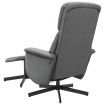 Massage Recliner Chair with Footstool Dark Grey Fabric