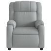 Massage Recliner Chair Light Grey Fabric