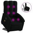 Stand up Massage Recliner Chair Black Fabric