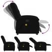 Stand up Massage Recliner Chair Black Fabric