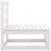 3 Piece Garden Lounge Set White Solid Wood Pine