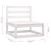 3 Piece Garden Lounge Set White Solid Wood Pine