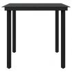 5 Piece Outdoor Dining Set with Cushions Grey and Black