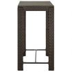 7 Piece Garden Bar Set with Cushions Poly Rattan Brown