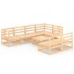 8 Piece Garden Lounge Set Solid Pinewood