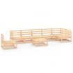 8 Piece Garden Lounge Set Solid Pinewood
