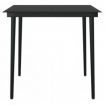 5 Piece Outdoor Dining Set with Cushions Grey and Black