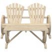 2 Piece Garden Lounge Set Solid Wood Fir