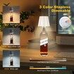 Wireless Bottle Lamp,New 3 Color Rechargeable Wine Bottle Lights for Bars Restaurants (Gold,1PC)