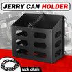 Jerry Gas Can Holder Metal Lockable Fuel Jug Canister Rack Liquid Container Petrol Carrier Bracket Toolbox for Camper Caravan Trailer Black