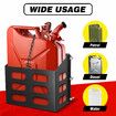 Jerry Gas Can Holder Metal Lockable Fuel Jug Canister Rack Liquid Container Petrol Carrier Bracket Toolbox for Camper Caravan Trailer Black