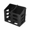 Jerry Gas Can Holder Metal Lockable Fuel Jug Canister Rack Liquid Container Petrol Carrier Bracket Toolbox for Camper Caravan Trailer Black