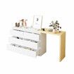 6 Chest of Drawers Dresser Makeup Vanity Table Tallboy Storage Cabinet Beauty Work Station Bedside Adjustable Bedroom Furniture White Oak