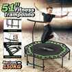 Genki Foldable Trampoline Bounce Rebounder Bungee Exercise Jumping Jogger Home Fitness Gym Equipment Workout 51 Inch