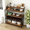 Wine Rack Bar Table Storage Cabinet Glass Bottle Holder Corner Shelves Side Boards Alcohol Cafe Coffee Dining Room Kitchen Display Shelving